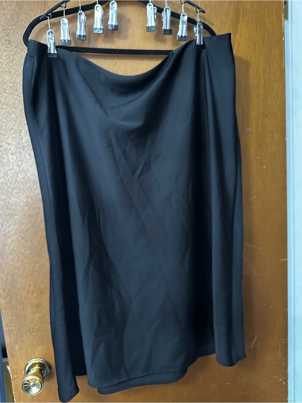 J. Crew Black Gwyneth Midi Slip Skirt